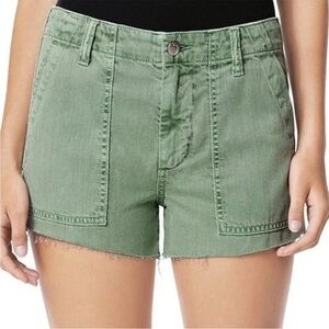 NWT Joe's Jeans Green Women's Denim Shorts Cutoff Raw Hem Size 29